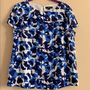 NWT! J. Crew blue floral blouse (xs)